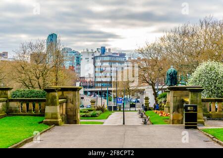 Garden of Saint John in Liverpool, England Stock Photo