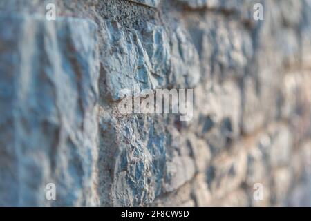 Uneven rocks in selective focus Stock Photo