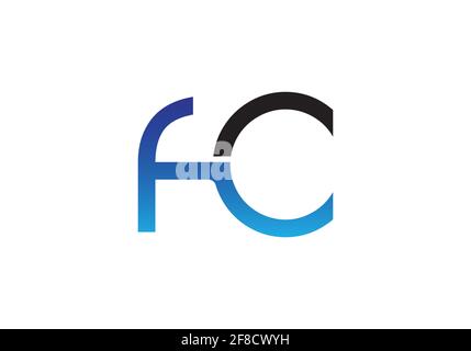 Initial Monogram Letter FC Logo Design Vector Template. Stock Vector