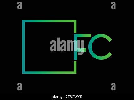 Initial Monogram Letter FC Logo Design Vector Template. Stock Vector