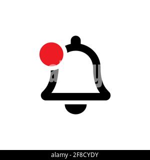 New notification vector icon. Bell with notification symbol for social network Vector illustration EPS 10 Stock Vector