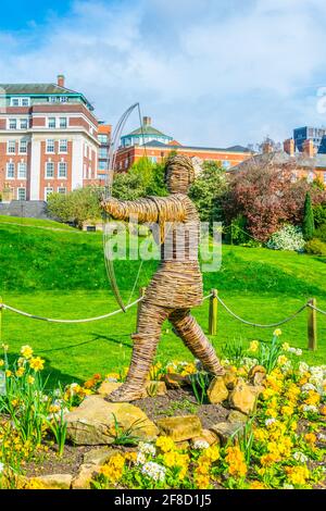 Statue of Robin Hood in Nottingham, England Stock Photo