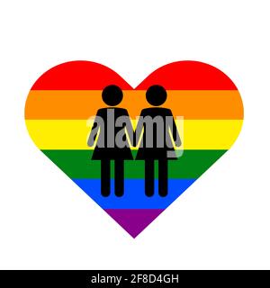 LGBT heart. Stock Vector