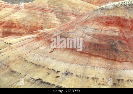 The Amazing Painted Hills in Oregon. Stock Photo