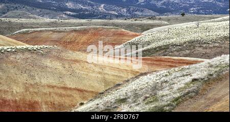 The Amazing Painted Hills in Oregon. Stock Photo