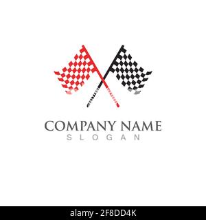 Race flag logo and symbol vector Stock Vector