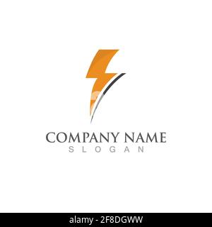 Thunderbolt logo and symbol vector Stock Vector