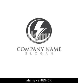 Thunderbolt logo and symbol vector Stock Vector