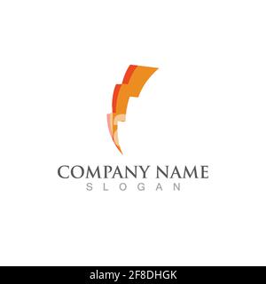 Thunderbolt logo and symbol vector Stock Vector