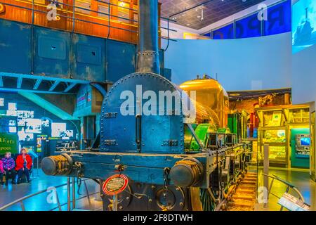 LIVERPOOL, UNITED KINGDOM, APRIL 7, 2017: Interior of the museum of Liverpool, England Stock Photo