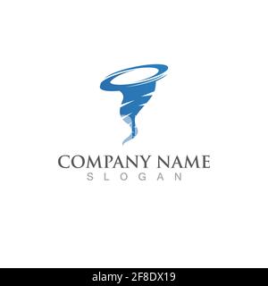 Tornado logo and symbol icon vector Stock Vector