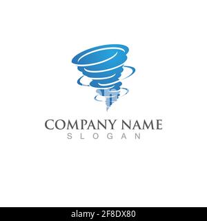 Tornado logo and symbol icon vector Stock Vector