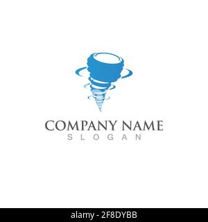 Tornado logo and symbol icon vector Stock Vector