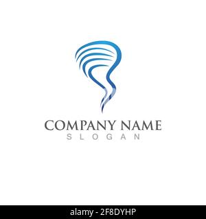 Tornado logo and symbol icon vector Stock Vector