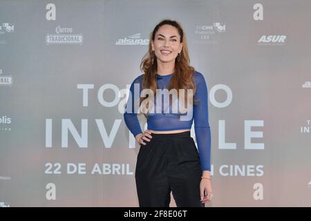 Mexico City, Mexico. 13th Apr, 2021. Actress Barbara Mori poses for photos during a press conference to promote their latest movie ‘Todo Lo Invisible' at Habita Polanco Hotel. (Photo by Eyepix Group/Pacific Press) Credit: Pacific Press Media Production Corp./Alamy Live News Stock Photo