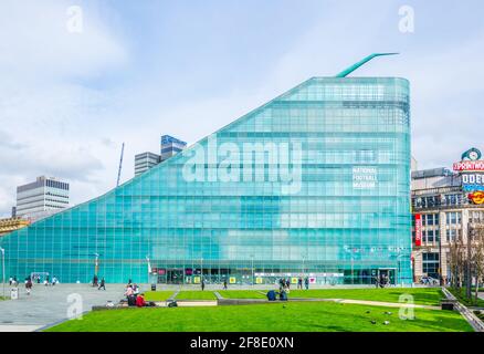 MANCHESTER, UNITED KINGDOM, APRIL 11, 2017: View of the National football museum in Manchester, England Stock Photo