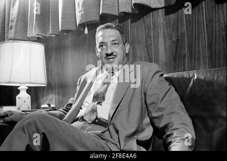 Thurgood Marshall, Attorney for NAACP, Seated Portrait, Thomas J. O'Halloran, September 17, 1957 Stock Photo