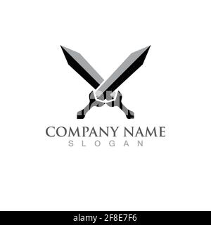 Sword  icon vector illustration template design Stock Vector