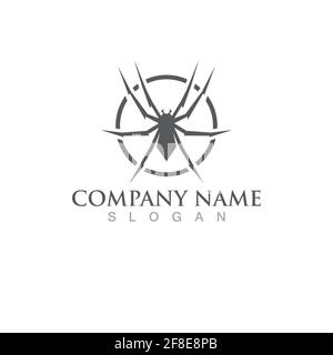 spider logo and symbol vector illustration template design Stock Vector