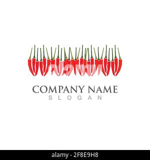 hot chilies logo and symbol vector Stock Vector