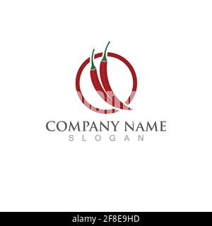 hot chilies logo and symbol vector Stock Vector