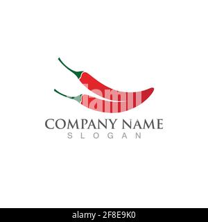 hot chilies logo and symbol vector Stock Vector