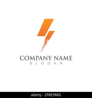 Thunderbolt logo vector icon app Stock Vector