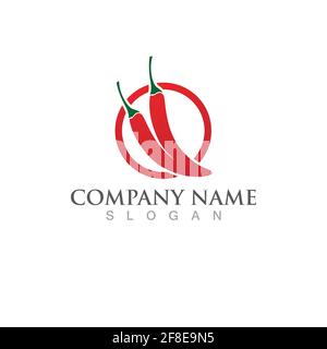 hot chilies logo and symbol vector Stock Vector