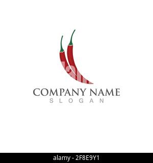 hot chilies logo and symbol vector Stock Vector