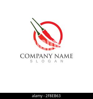 hot chilies logo and symbol vector Stock Vector