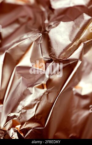 Aluminum paper colorful abstract close up background tripping modern high quality big size print Stock Photo