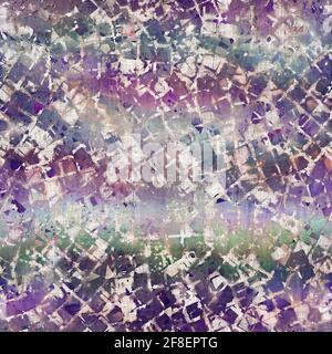 Seamless purple and cream textured pattern print Stock Photo