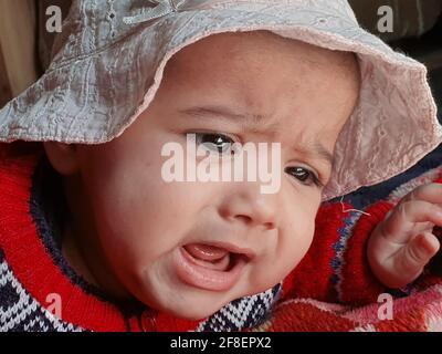 New born baby kid asian colour looks very beautiful. Stock Photo