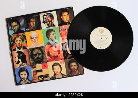 English Rock and hard rock band, The Who music album on vinyl record LP disc. Titled: Face Dances Stock Photo