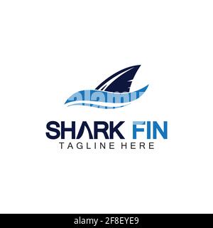 Shark fin logo vector illustration design template.Shark Logo Template-Vector illustration Stock Vector
