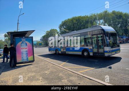 Trolleybus in Almaty city  Taken @Almaty, Kazakhtan Stock Photo