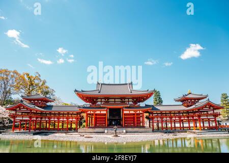 Byodo-in temple at spring in Uji, Kyoto, Japan Stock Photo