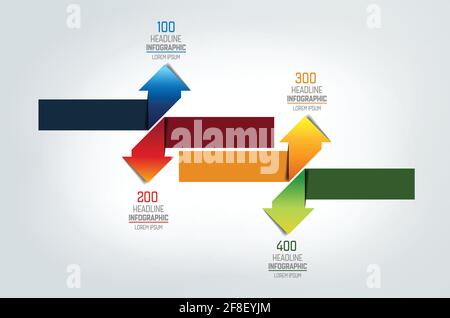 Arrows   infographic, chart, scheme, diagram. Stock Vector