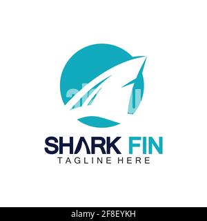Shark fin logo vector illustration design template.Shark Logo Template-Vector illustration Stock Vector