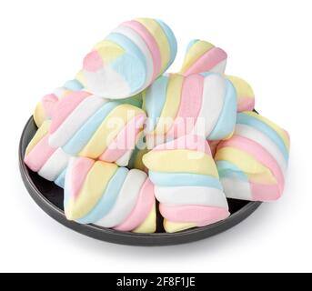 Twisted marshmallow isolated on white background Stock Photo - Alamy