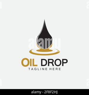 Oil drop logo vector illustration design template,design inspiration vector template for industry company  logo Stock Vector