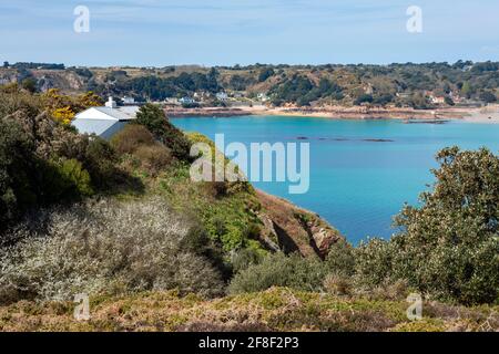 Ouaisné Bay and St Brelade's Bay Jersey Stock Photo