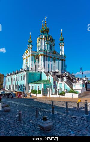St. Andrew's Church in Kiev, Ukraine Stock Photo