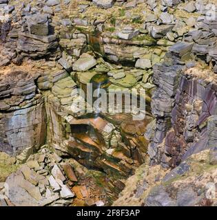 A view of Kinder Downfall, Kinder Scout, Peak District National Park, Derbyshire, UK Stock Photo