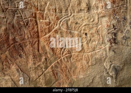 Petroglyph in Qobustan National Park, Azerbaijan