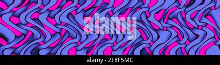 Bright multicolor curved lines background. Pink violet wavy pattern Stock Photo