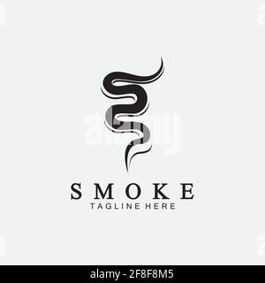 Smoke steam icon logo illustration isolated on white background,Aroma vaporize icons. Smells vector line icon, hot aroma, stink or cooking steam symbo Stock Vector