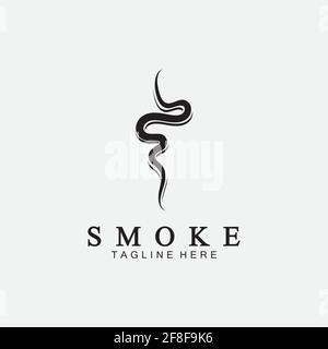 Smoke steam icon logo illustration isolated on white background,Aroma vaporize icons. Smells vector line icon, hot aroma, stink or cooking steam symbo Stock Vector