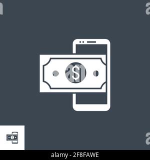 Replenishment related vector glyph icon. Stock Vector