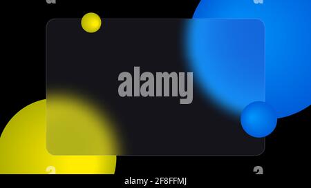 Glassmorphism Background Vector Template. Abstract Background with Blurry Shapes. Vector illustration Stock Vector